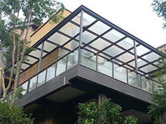 玻璃雨棚焊接安装