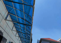 不锈钢雨棚焊接安装